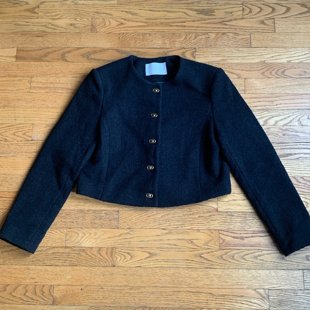 ARCHAIC black wool jacket size M. NWOT